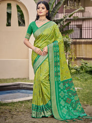 Silk Woven Work Festival Tassle Saree