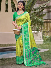 Silk Woven Work Festival Tassle Saree