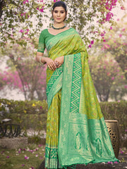 Silk Woven Work Festival Tassle Saree