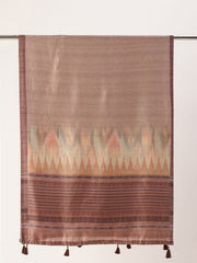 Sangam Prints Multi color Art Silk Printed Traditional Tassel Dupatta