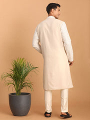 Shrestha By Vastramay Men's Grey Georgette Kurta and Pyjama Set