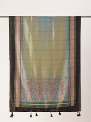 Sangam Prints Multi color Art Silk Printed Traditional Tassel Dupatta