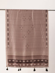 Sangam Prints Coffee Art Silk Printed Traditional Tassel Dupatta