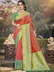 Silk Woven Work Festival Tassle Saree