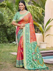 Silk Woven Work Festival Tassle Saree