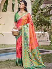 Silk Woven Work Festival Tassle Saree