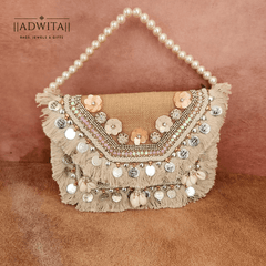 Banjara Bag (Peach and White)