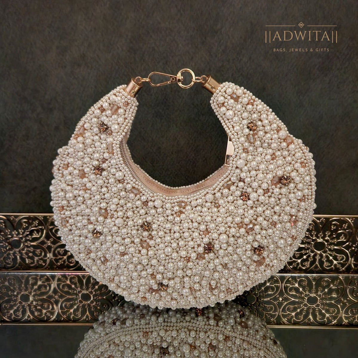 The Pearl Half Moon Bag