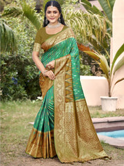 Silk Woven Work Festival Tassle Saree