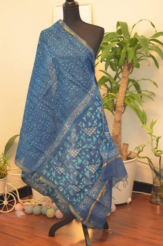 Block Print Cotton Chanderi