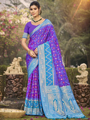 Silk Woven Work Festival Tassle Saree