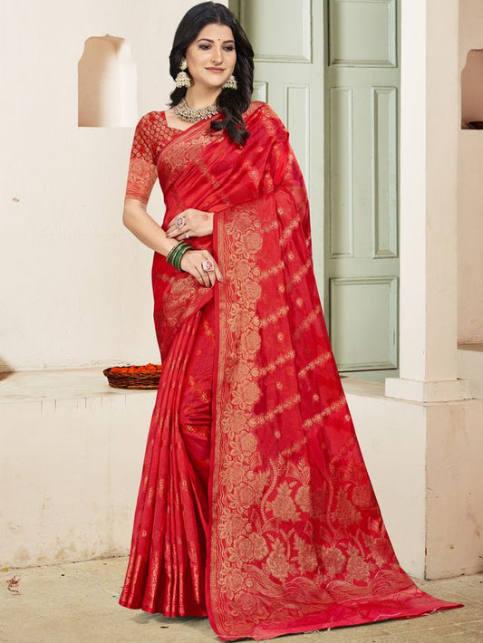 Silk Woven Work Festival Tassle Saree