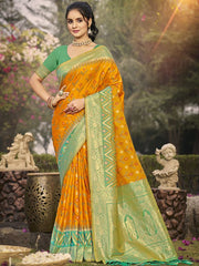 Silk Woven Work Festival Tassle Saree