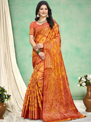 Silk Woven Work Festival Tassle Saree