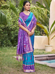 Silk Woven Work Festival Tassle Saree