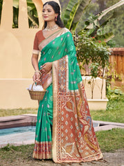 Silk Woven Work Festival Tassle Saree