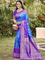 Silk Woven Work Festival Tassle Saree