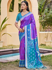 Silk Woven Work Festival Tassle Saree