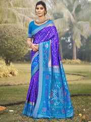 Silk Woven Work Festival Tassle Saree