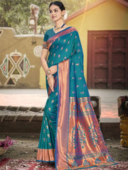 Silk Woven Work Festival Tassle Saree