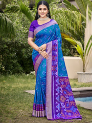 Silk Woven Work Festival Tassle Saree