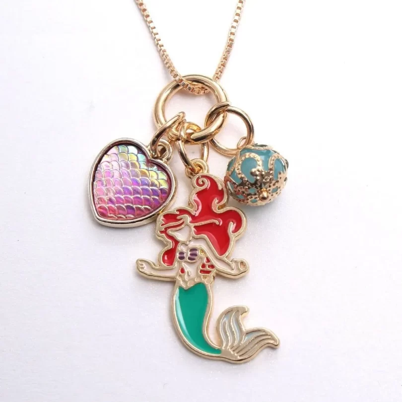 Cute Mermaid Tail with charms of a Heart and Ice Cream