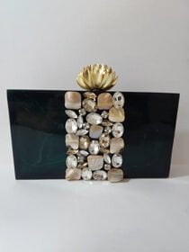 Resin clutch with Embellishment