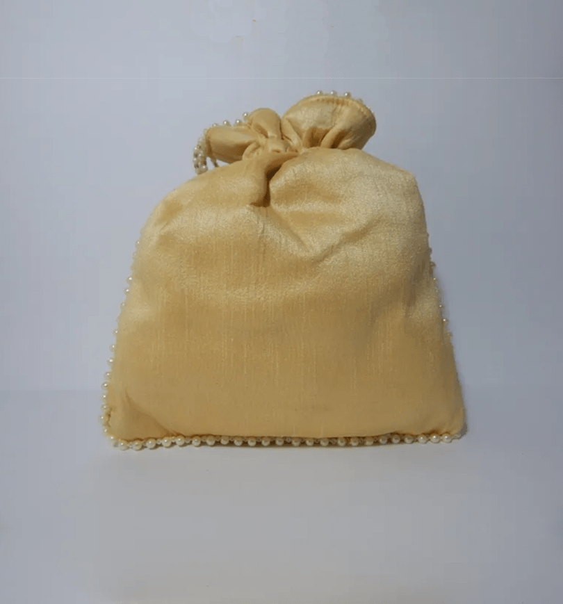 Golden Embroidered Potli Bag