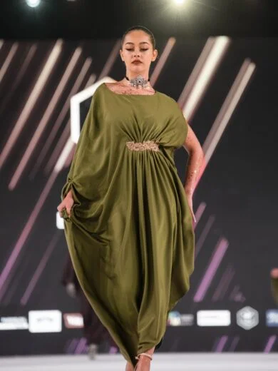 DORIC GOWN OLIVE GREEN