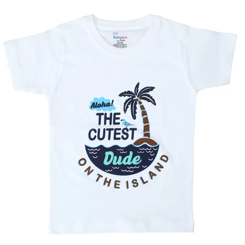 Cute Dude On The Island Quoted Tshirt For Cute Little Boys