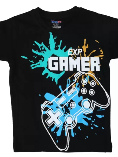 Gamer Colorful Printed Cotton T shirt For Boys