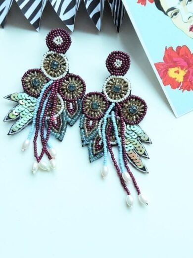 Sea Jewel Multicolor Beaded Earrings