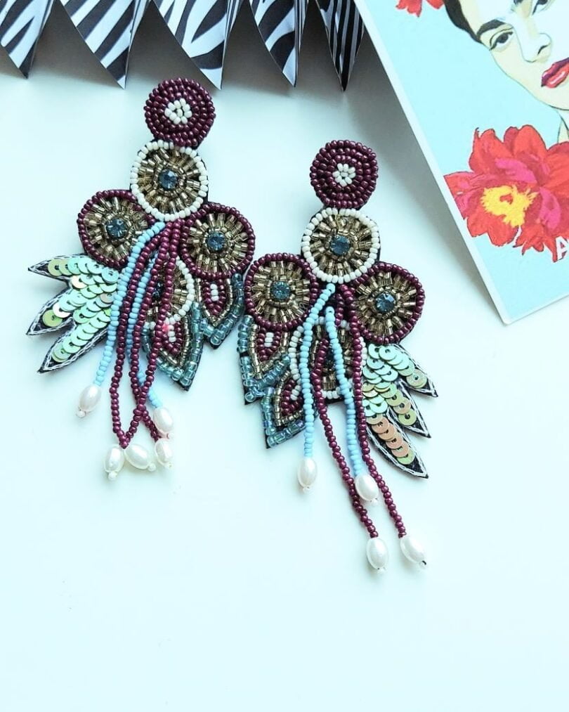 Sea Jewel Multicolor Beaded Earrings