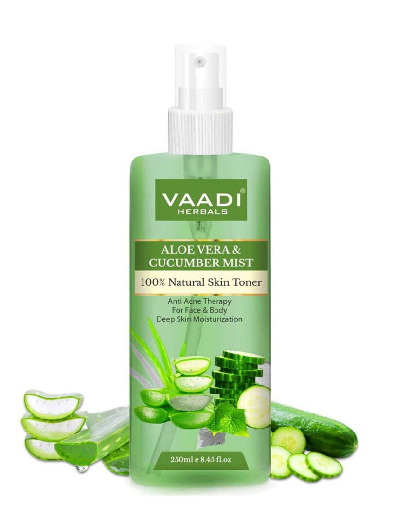 Aloe Vera & Cucumber Mist - 100% Natural Skin Toner (250 ml / 8.5 fl oz)