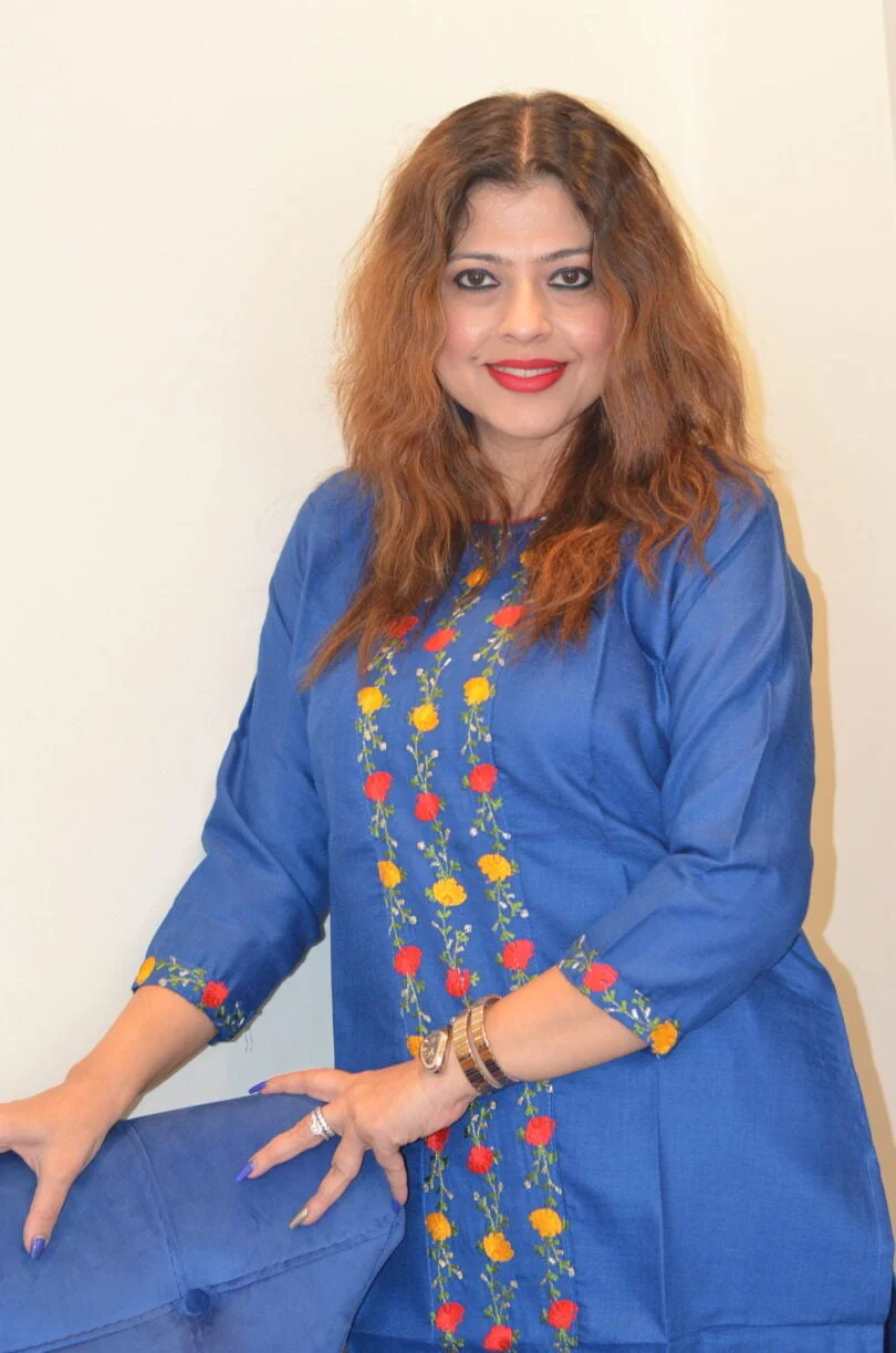 Embroidered Blue Kurta Set