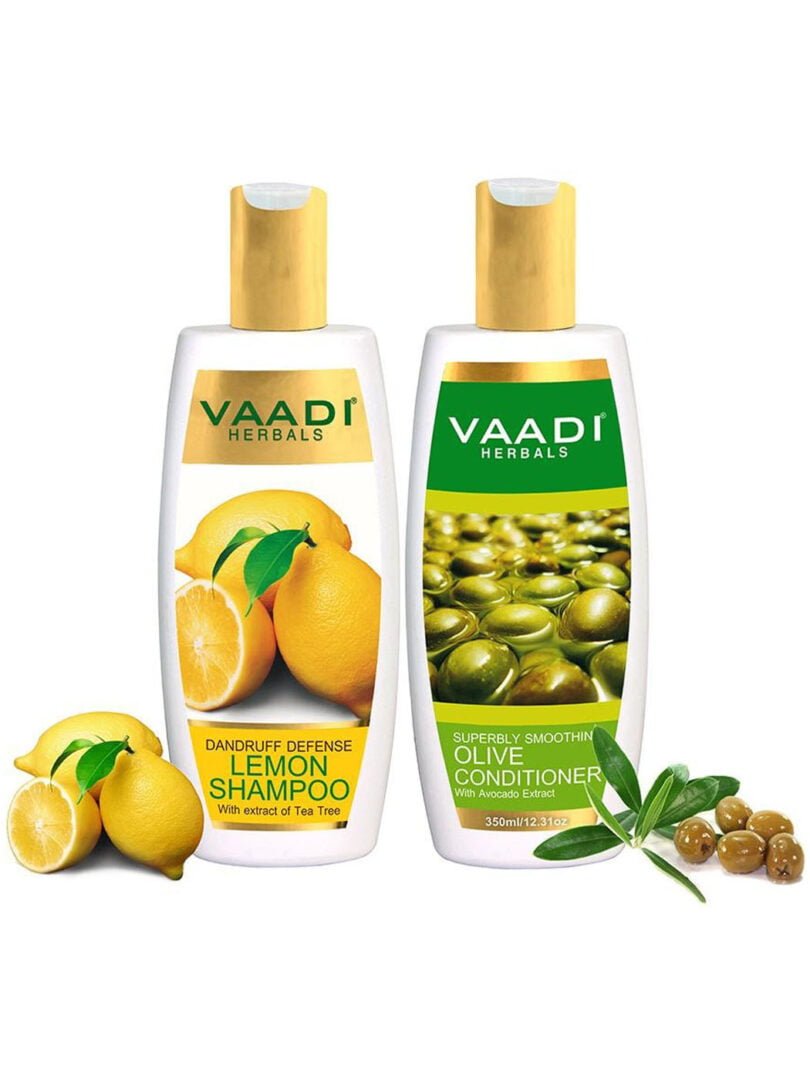Dandruff Defense Organic Lemon Shampoo - Rich Olive Conditioner (2 x 350 ml/ 12 fl oz)