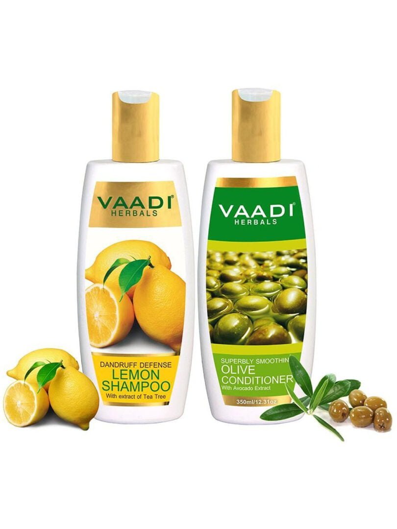 Dandruff Defense Organic Lemon Shampoo - Rich Olive Conditioner (2 x 110 ml/ 4 fl oz)