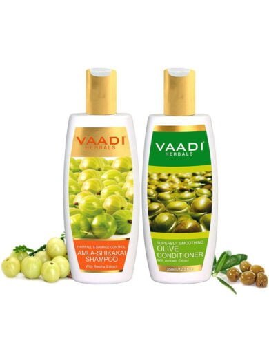 Hairfall Damage Control Organic Gooseberry Shampoo – Rich Olive Conditioner