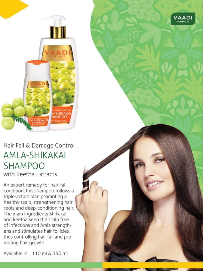 Hairfall & Damage Control Organic Shampoo (Indian Gooseberry Extract) (3 x 350 ml/12 fl oz)