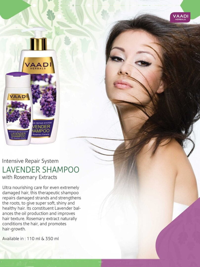 Intensive Repair Organic Lavender Shampoo with Rosemary Extract (3 x 350 ml/ 12 fl oz)