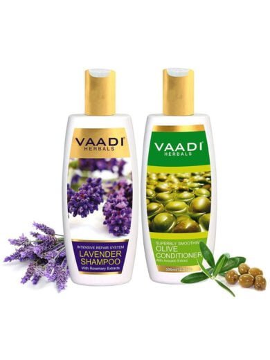 Intensive Repair Organic Lavender Shampoo – Rich Olive Conditioner
