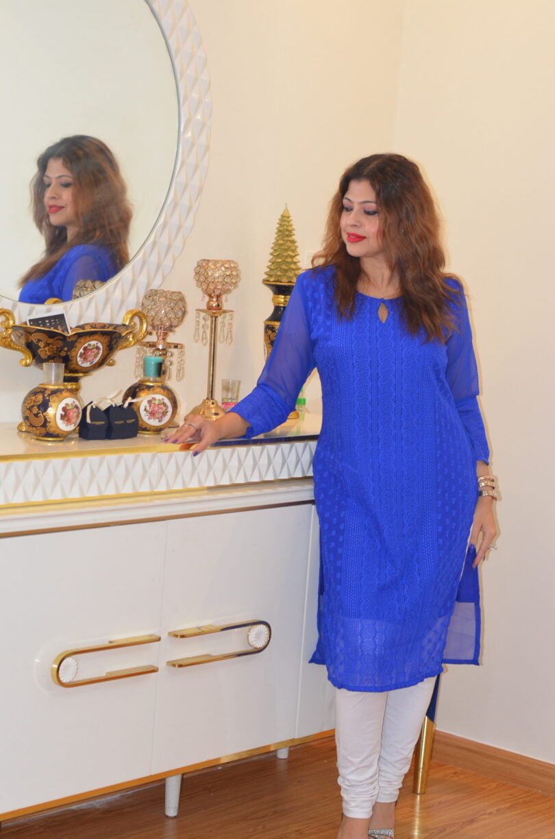 Blue Georgette Kurta