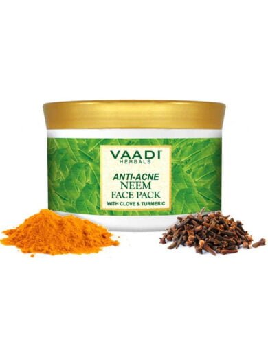 Organic Neem Face Pack with Clove Turmeric Removes Acne and Pigmentation Marks Clears Impurities and Soothes Skin