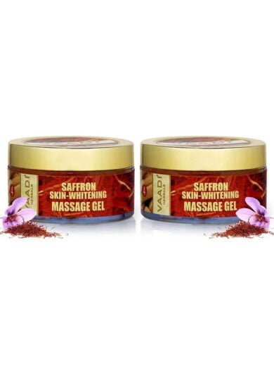 Organic Saffron Massage Gel with Basil Oil Shea Butter Improves Complexion