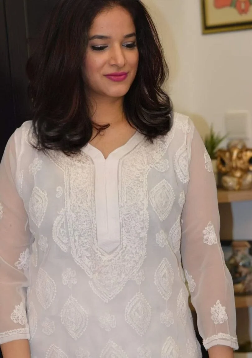 Chikankari Kurti in Georgette