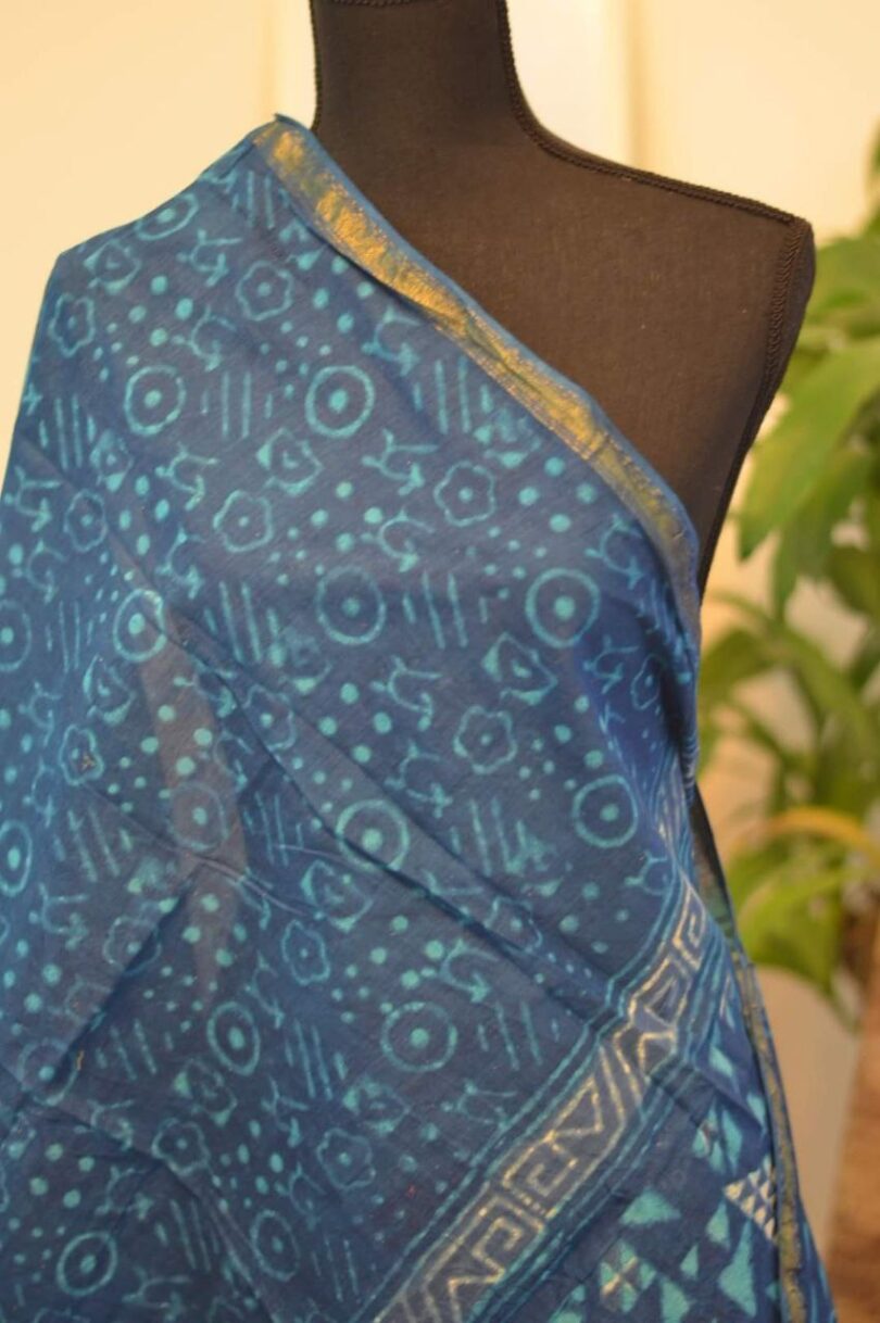 Block Print Cotton Chanderi