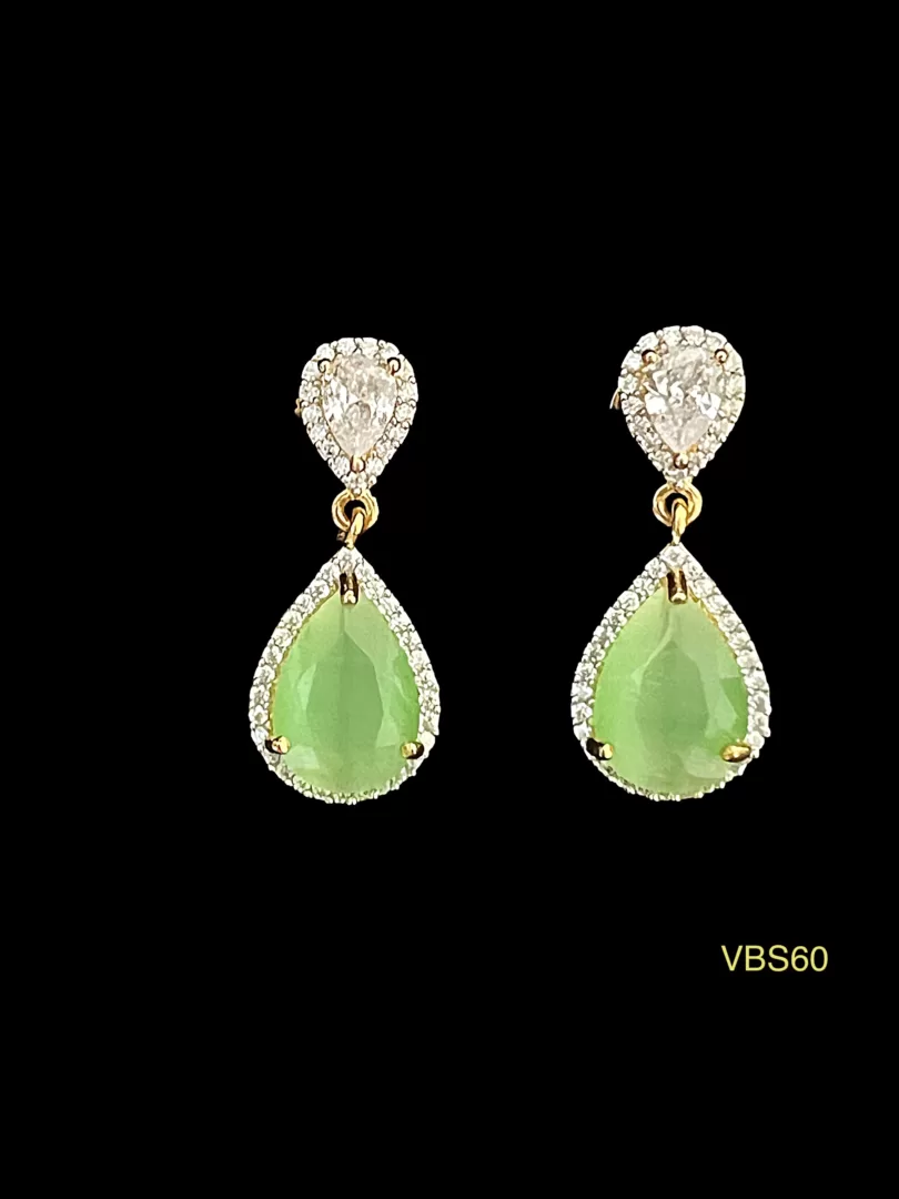 AD-Studded Handcrafted Earrings - VBS60