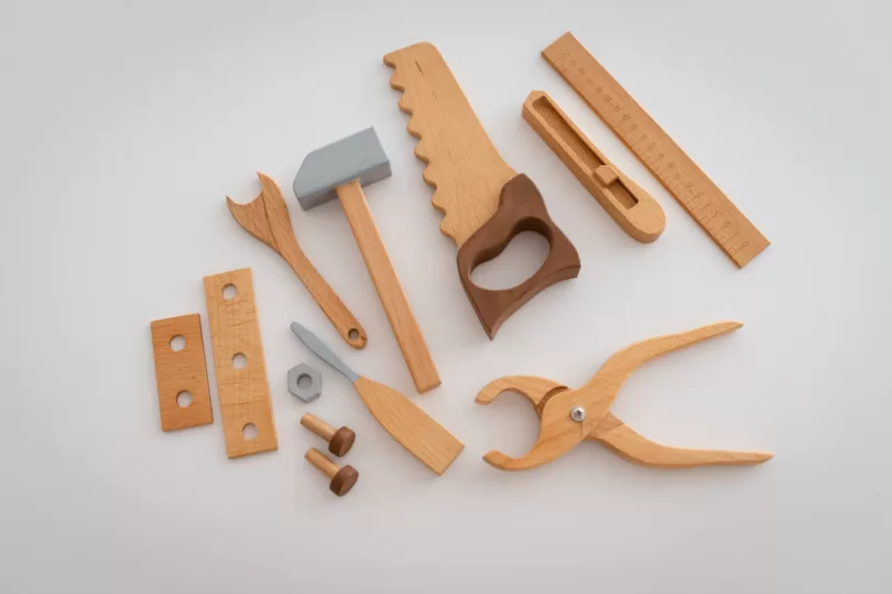 WOODEN TOOLS PLAYSET