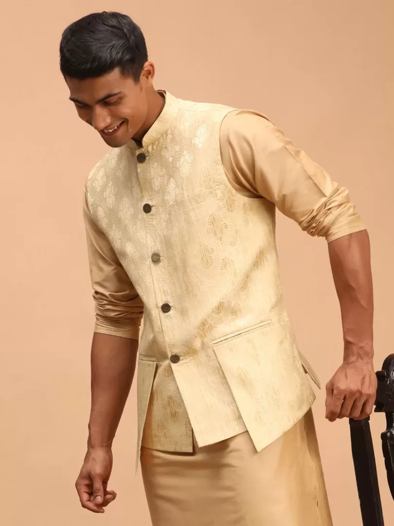 Men's Gold - Nehru Jacket