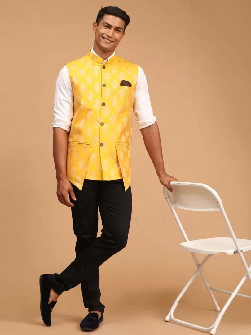 Men's Yellow - Nehru Jacket